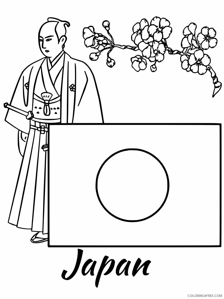 Japan Coloring Pages Countries of the World Educational Printable 2020 526 Coloring4free