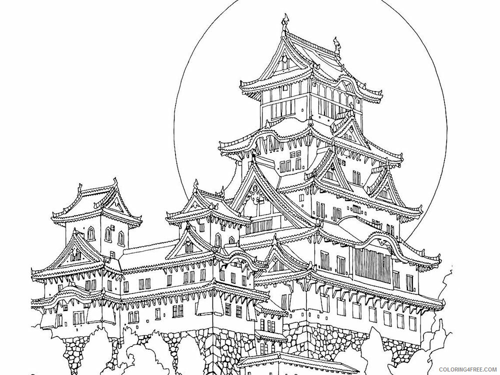 Japan Coloring Pages Countries of the World Educational Printable 2020 533 Coloring4free