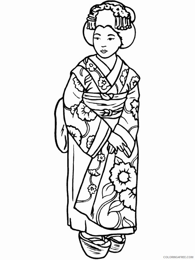 Japan Coloring Pages Countries of the World Educational Printable 2020 535 Coloring4free