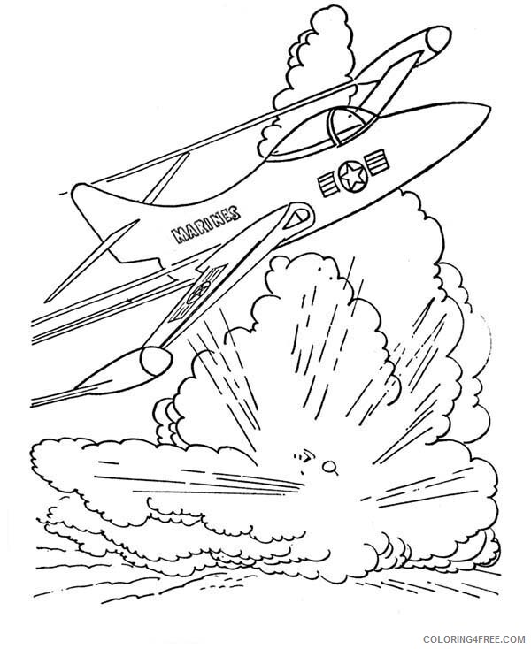 Jet Coloring Pages for boys Military Jet Bomber in Armed Forces Day 2020 0485 Coloring4free