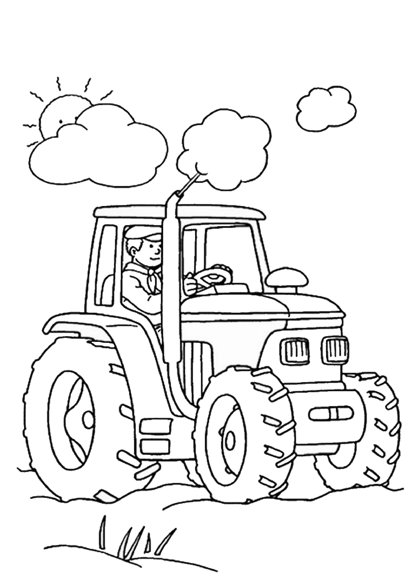 John Deere Tractor Coloring Pages for boys Printable 2020 0497 Coloring4free