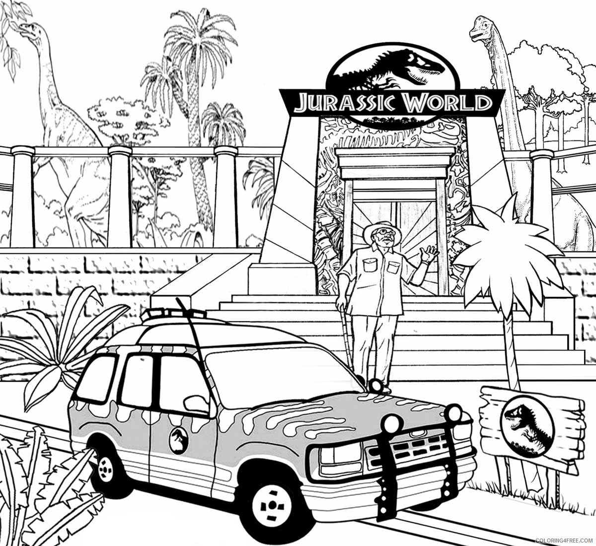 Jurassic World Coloring Pages for boys Printable 2020 0529 Coloring4free