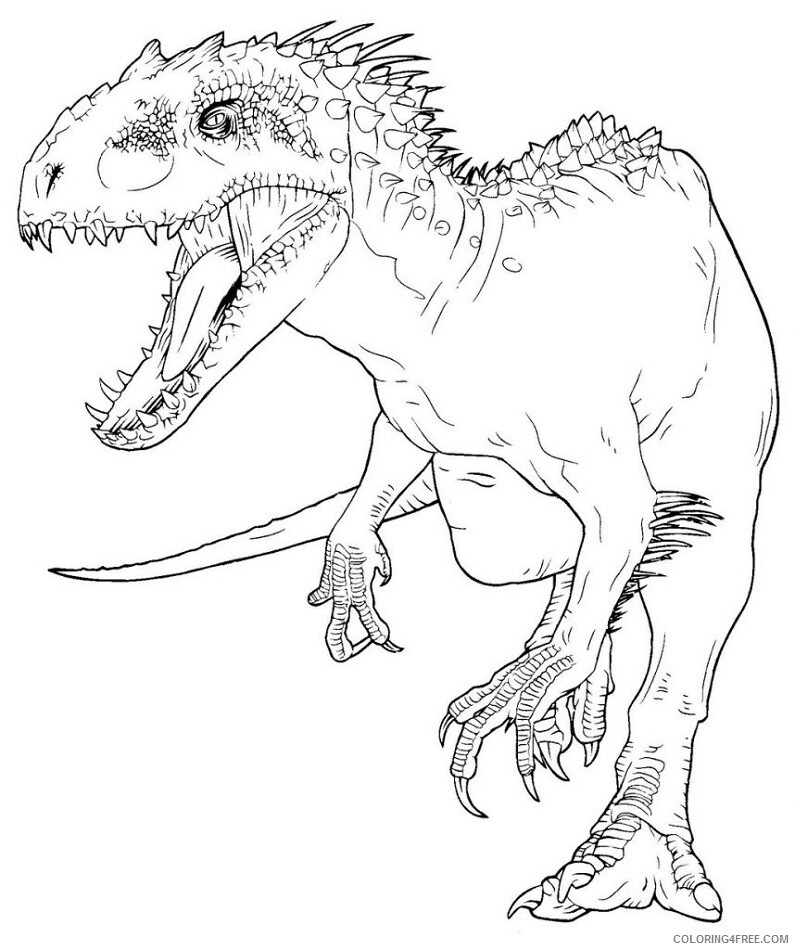 Jurassic World Coloring Pages for boys indominus rex jurassic world 2020 0504 Coloring4free
