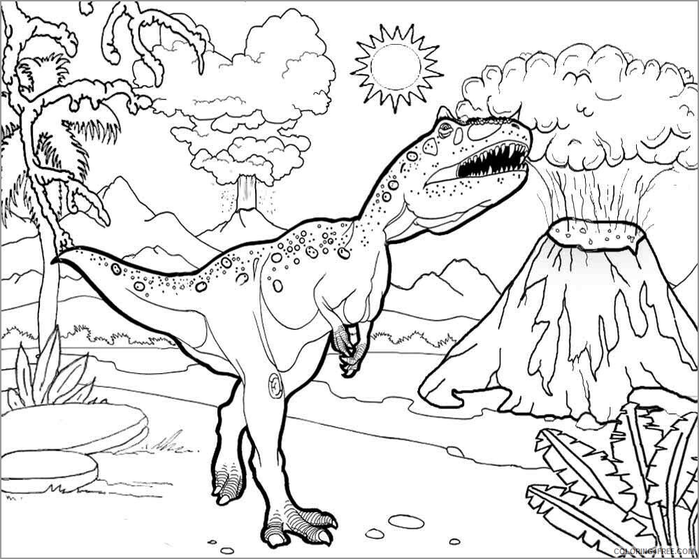 Jurassic World Coloring Pages for boys jurassic park t rex spinosaurus 2020 0512 Coloring4free
