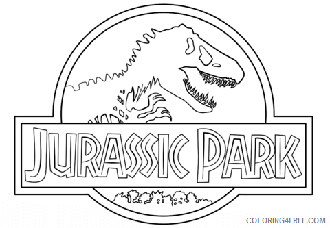 Jurassic World Coloring Pages for boys logo of jurassic park 2020 0503 Coloring4free