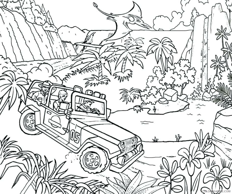 Jurassic World Coloring Pages For Boys People In Jurassic World Print 0501 Coloring4free Coloring4free Com