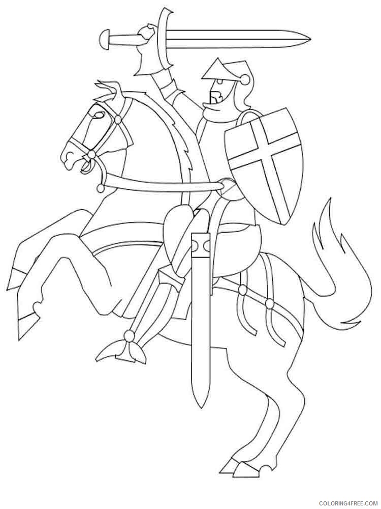 Knights Coloring Pages for boys knights 10 Printable 2020 0555 Coloring4free