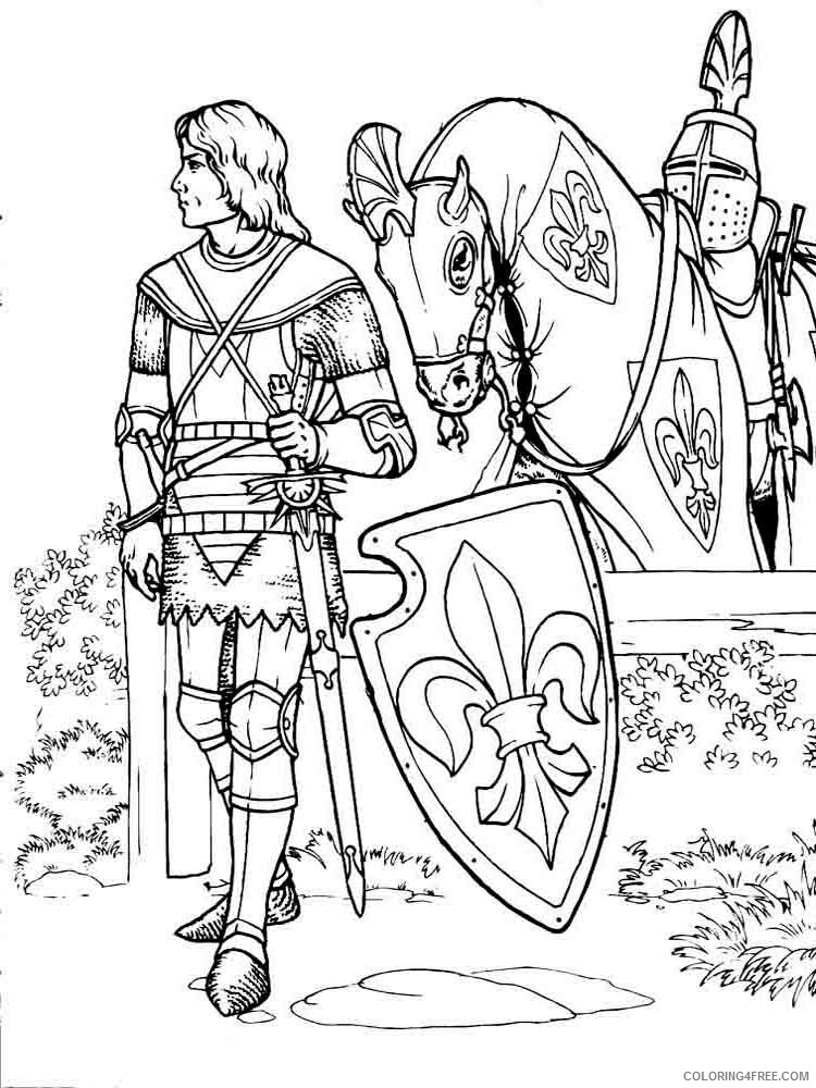 Knights Coloring Pages for boys knights 37 Printable 2020 0579 Coloring4free
