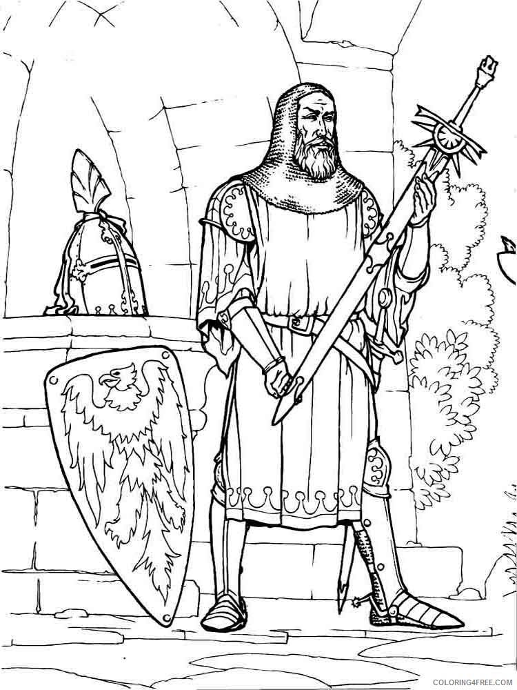 Knights Coloring Pages for boys knights 38 Printable 2020 0580 Coloring4free