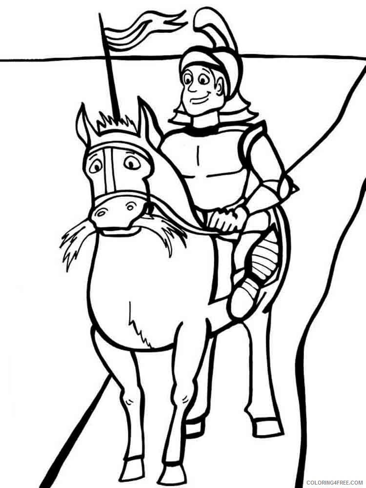 Knights Coloring Pages for boys knights 5 Printable 2020 0582 Coloring4free