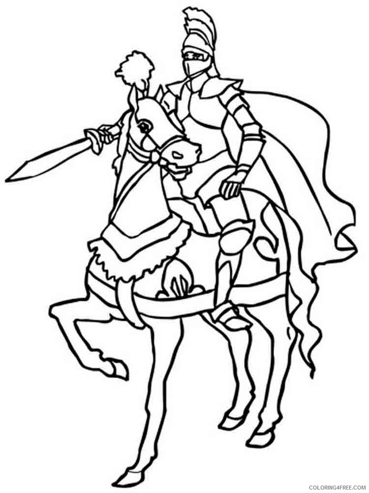 Knights Coloring Pages for boys knights 7 Printable 2020 0583 Coloring4free