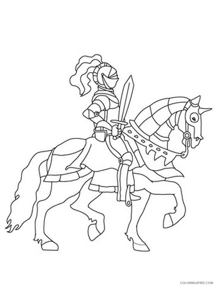 Knights Coloring Pages for boys knights 8 Printable 2020 0584 Coloring4free