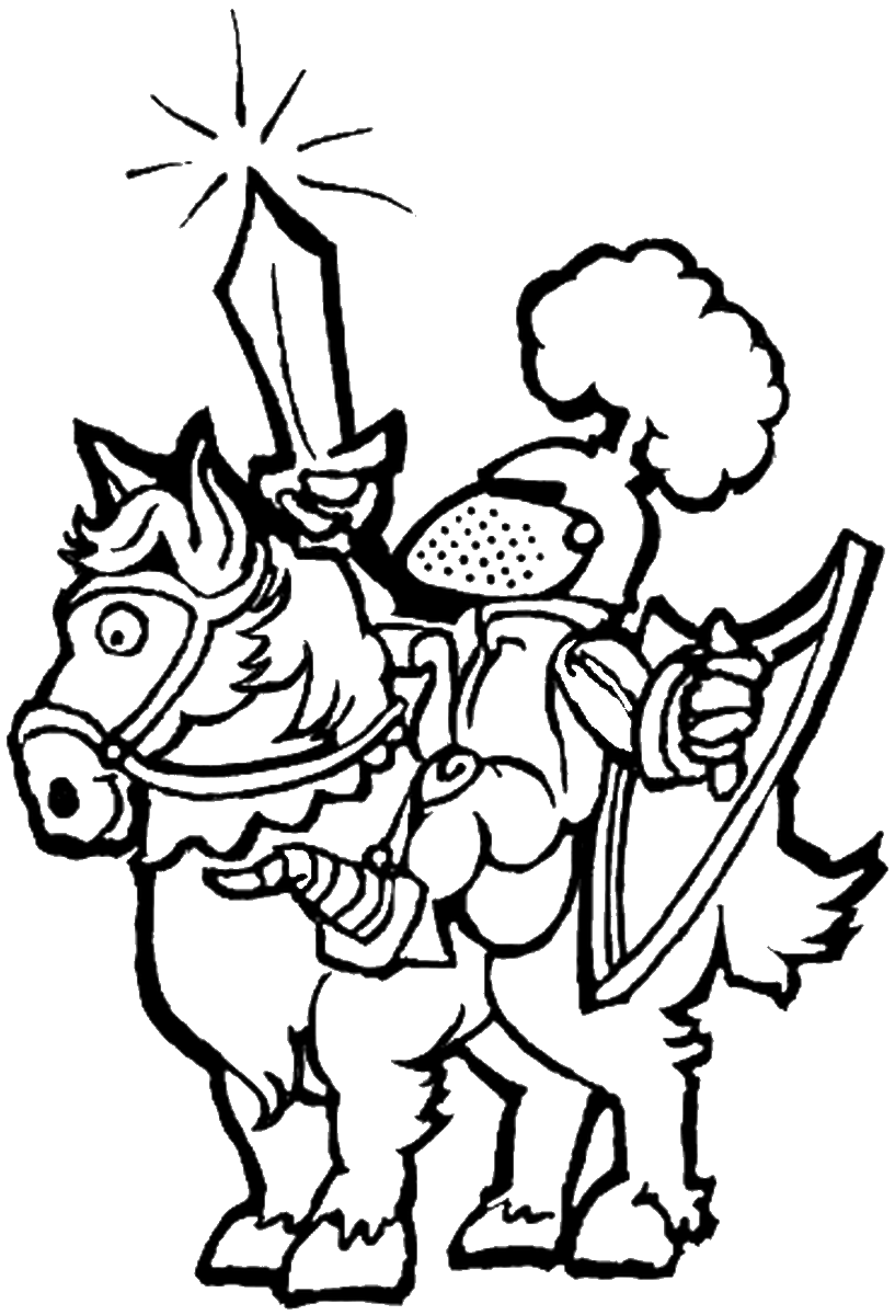 Knights Coloring Pages for boys knightsc12 Printable 2020 0541 Coloring4free