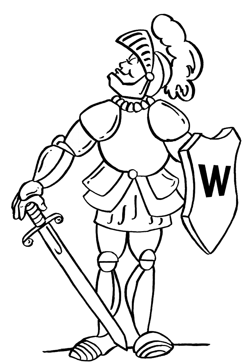 Knights Coloring Pages for boys knightsc15 Printable 2020 0543 Coloring4free