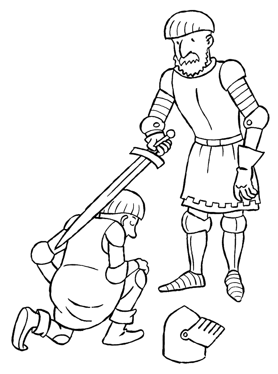 Knights Coloring Pages for boys knightsc36 Printable 2020 0553 Coloring4free