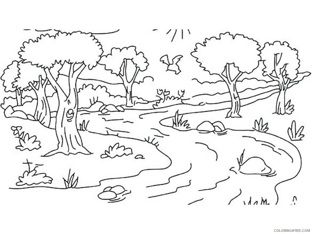 Landscapes Coloring Pages Adult landscapes for adults 16 Printable 2020 491 Coloring4free
