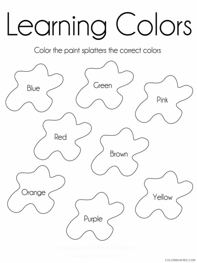 Learning Colors Coloring Pages Educational Learnings 15 Printable 2020 1545 Coloring4free