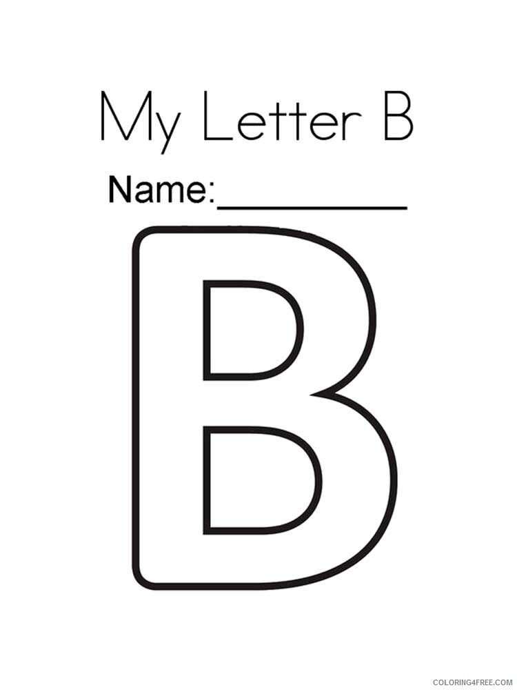 Letter B Coloring Pages Alphabet Educational Letter B of 15 Printable 2020 016 Coloring4free