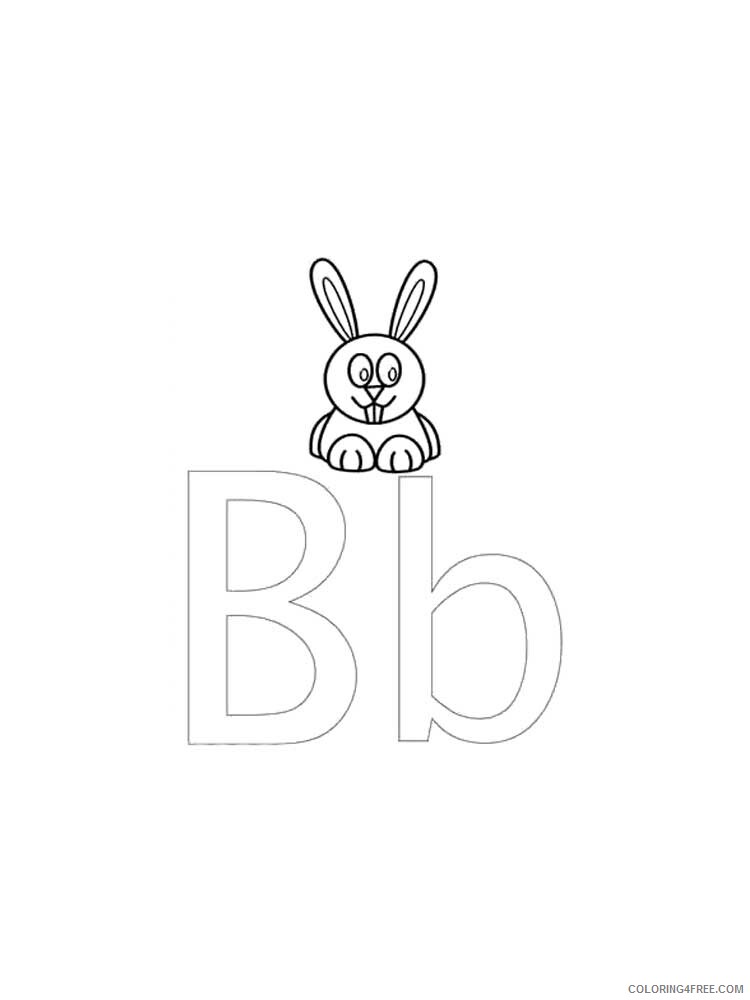Letter B Coloring Pages Alphabet Educational Letter B of 18 Printable 2020 019 Coloring4free