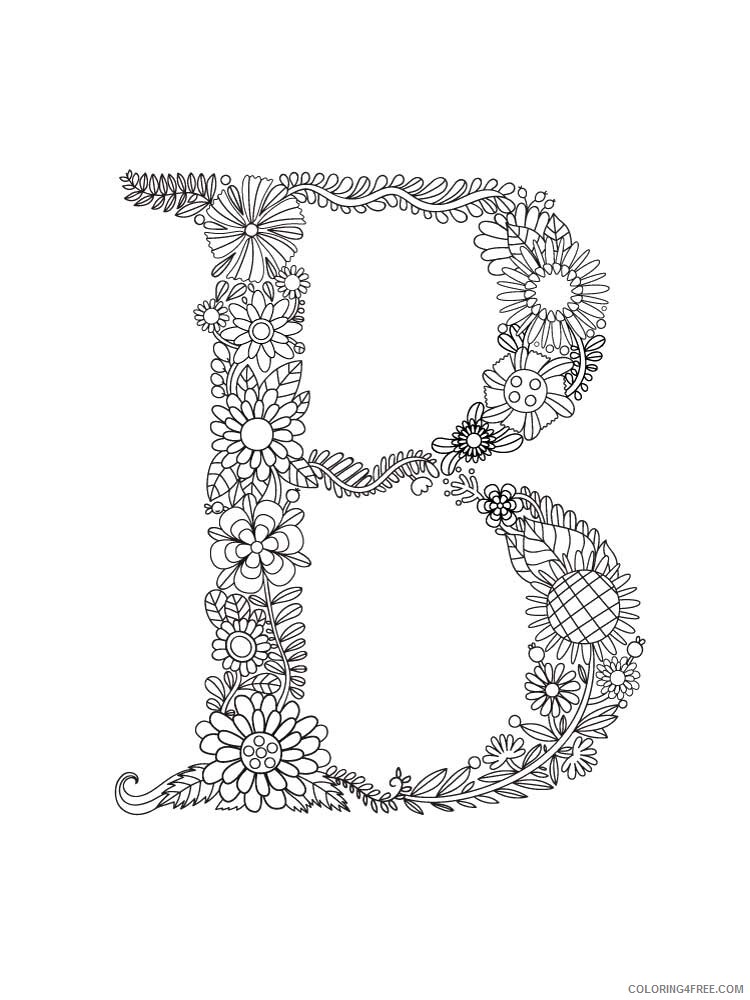 Letter B Coloring Pages Alphabet Educational Letter B of 6 Printable 2020 025 Coloring4free