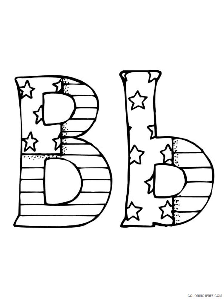 Letter B Coloring Pages Alphabet Educational Letter B of 8 Printable 2020 027 Coloring4free
