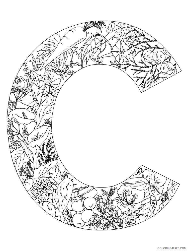 Letter C Coloring Pages Alphabet Educational Letter C of 10 Printable 2020 030 Coloring4free