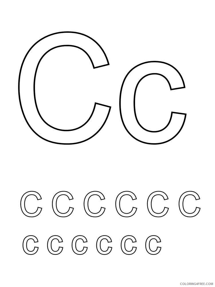 Letter C Coloring Pages Alphabet Educational Letter C of 14 Printable 2020 033 Coloring4free