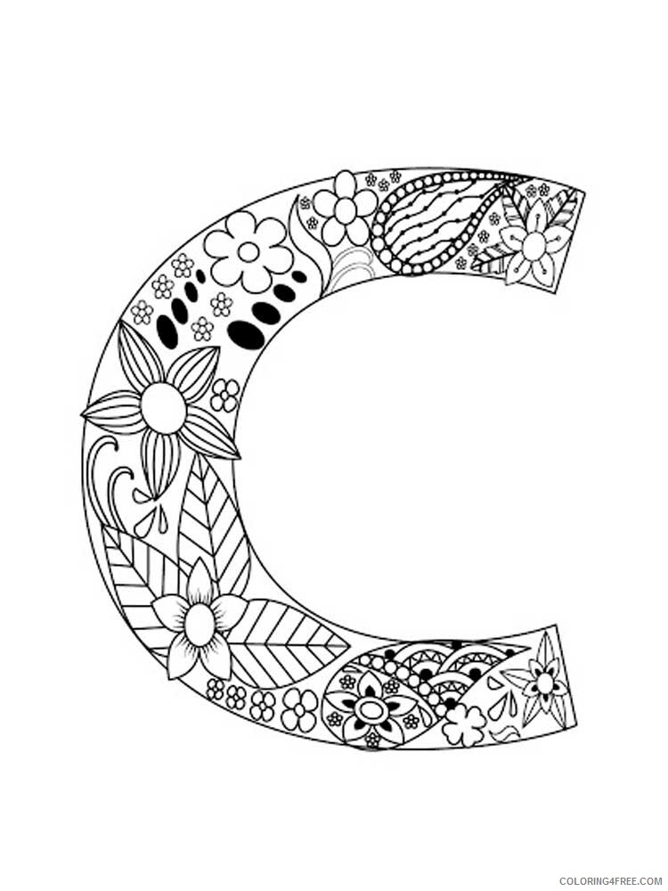 Letter C Coloring Pages Alphabet Educational Letter C of 21 Printable 2020 040 Coloring4free