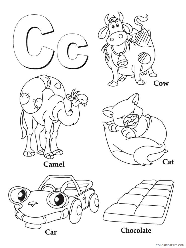 Letter C Coloring Pages Alphabet Educational Letter C of 3 Printable 2020 041 Coloring4free