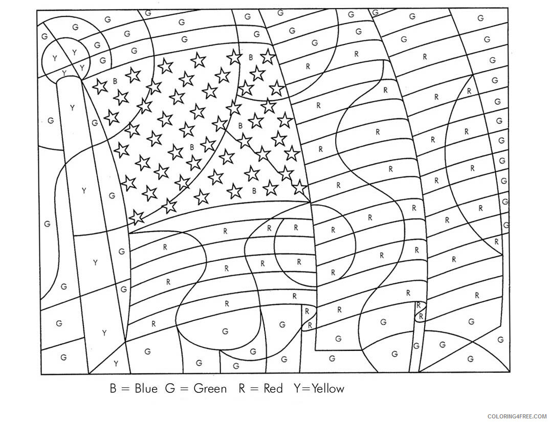 Letter Coloring Pages Educational American Flag by Letters Printable 2020 1582 Coloring4free