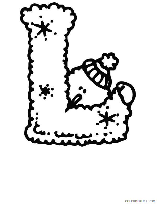 Letter Coloring Pages Educational Christmas Letter L Printable 2020 1590 Coloring4free