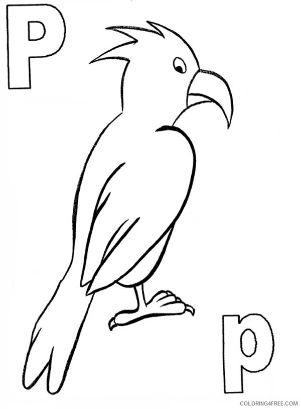 Letter Coloring Pages Educational Kids Learn Letter P Printable 2020 1602 Coloring4free