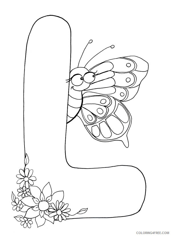 Letter Coloring Pages Educational Letter L Animal Edition Printable 2020 1617 Coloring4free