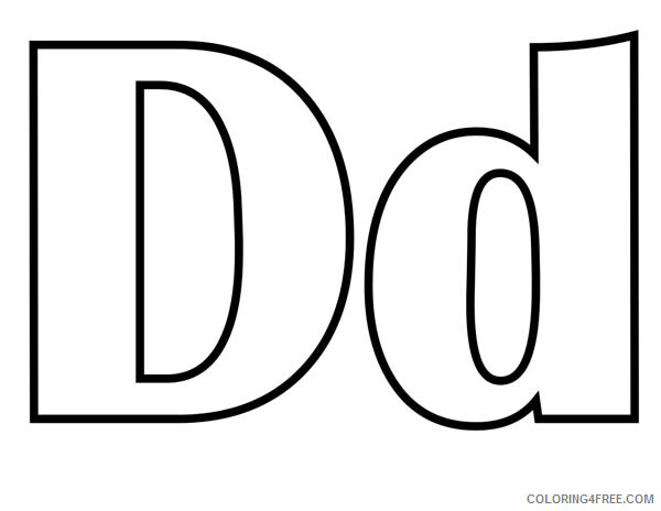 Letter Coloring Pages Educational Upper and Lower Case of Letter D 2020 1638 Coloring4free