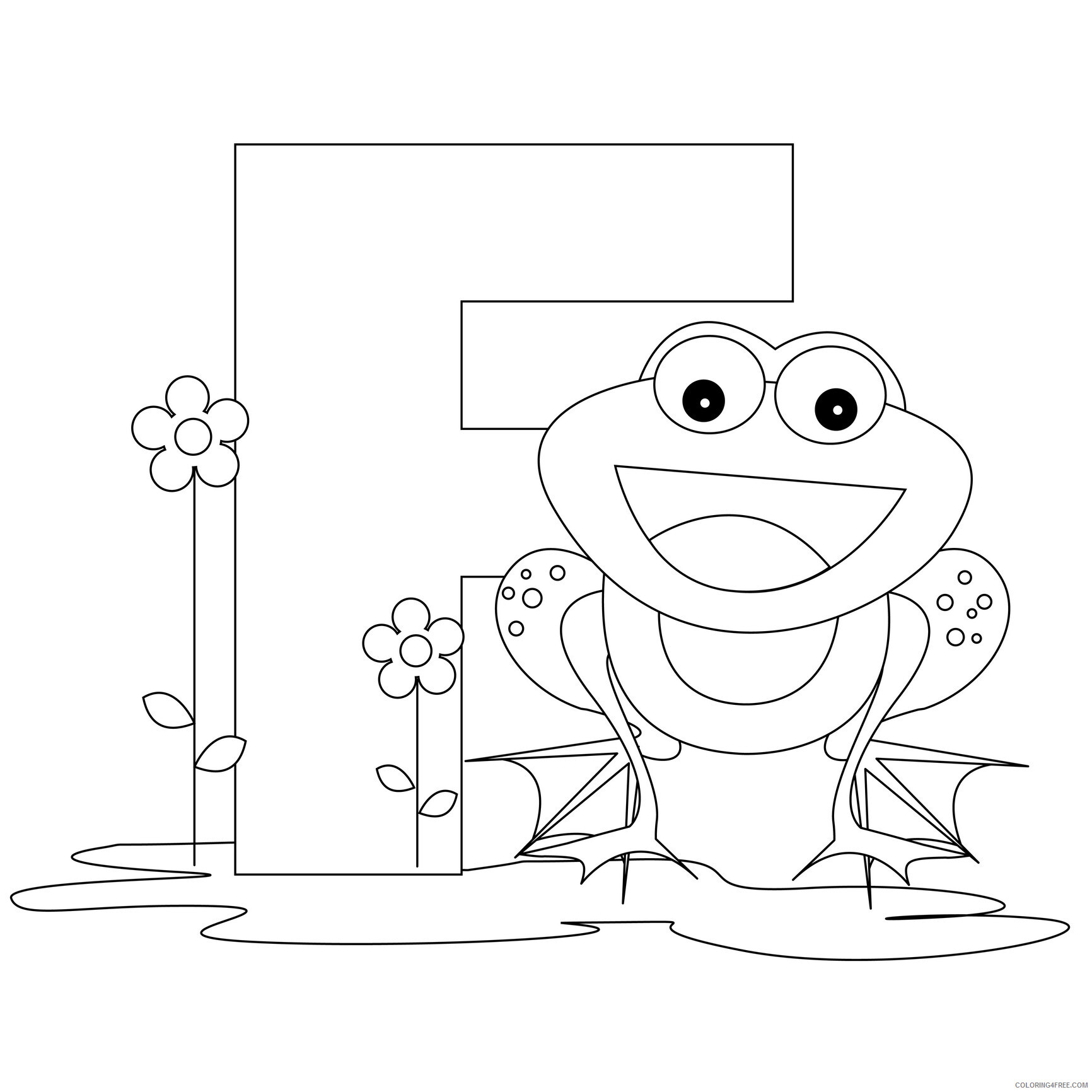Letter Coloring Pages Educational alphabet Letter F Printable 2020 1557 Coloring4free