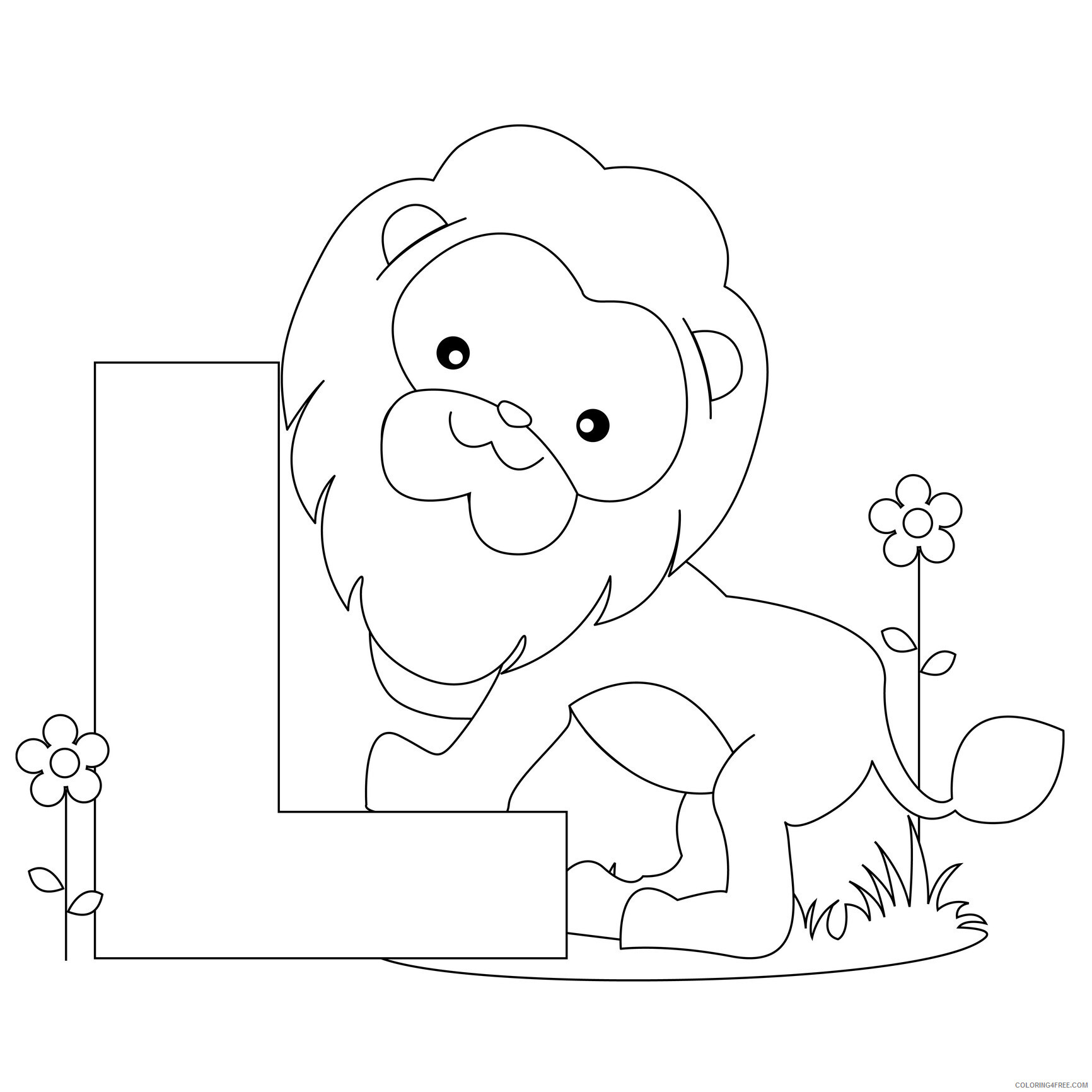 Letter Coloring Pages Educational alphabet Letter L Printable 2020 1563 Coloring4free