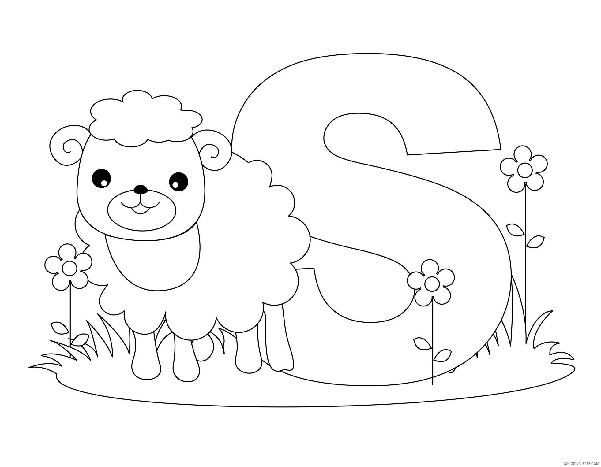 Letter Coloring Pages Educational alphabet Letter S Printable 2020 1570 Coloring4free