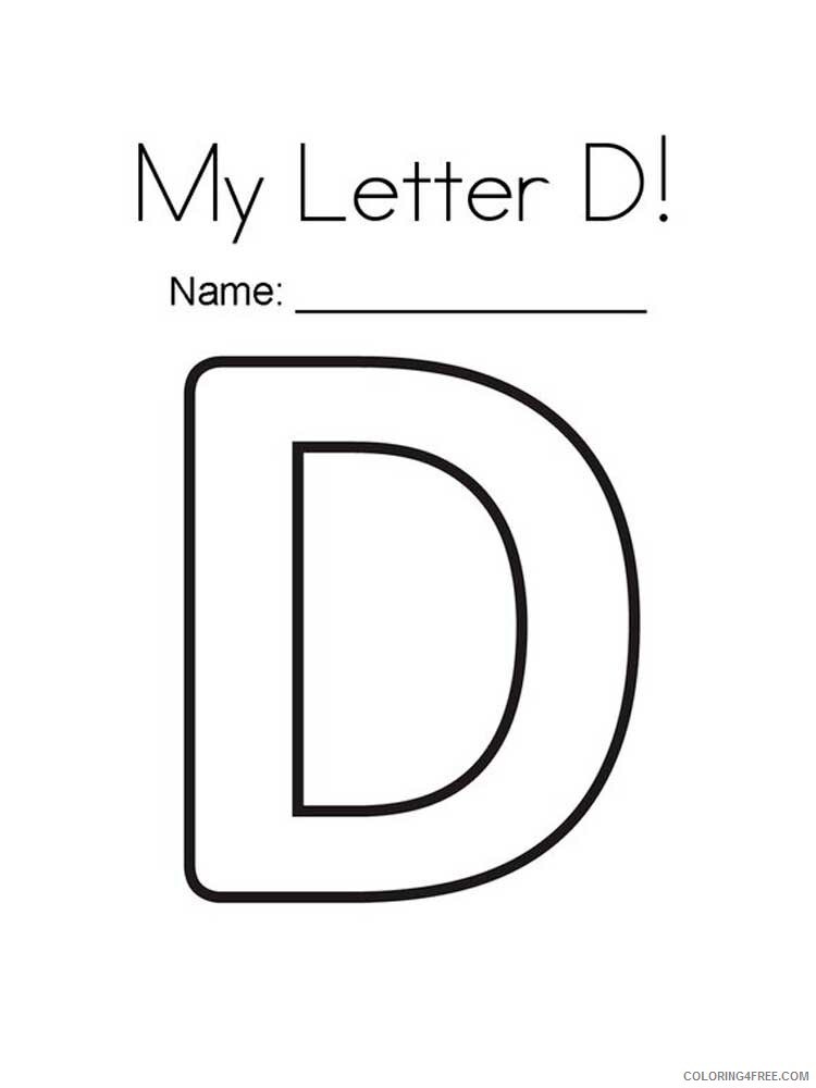 Letter D Coloring Pages Alphabet Educational Letter D of 10 Printable ...