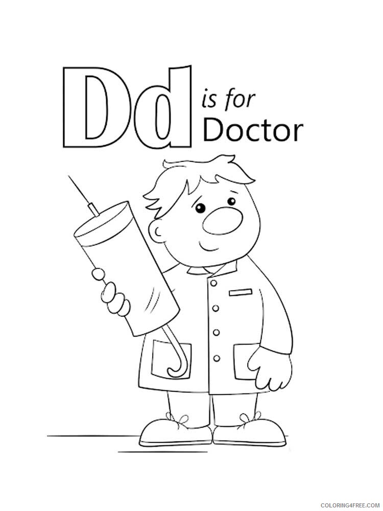 Letter D Coloring Pages Alphabet Educational Letter D of 15 Printable 2020 051 Coloring4free