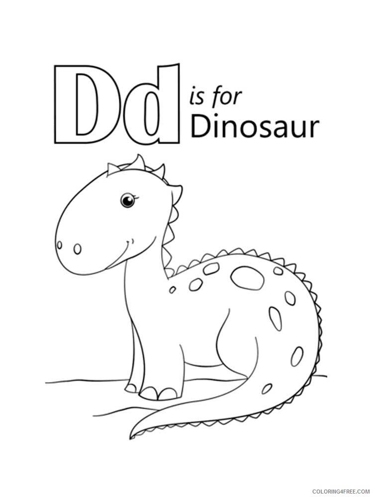 Letter D Coloring Pages Alphabet Educational Letter D of 16 Printable 2020 052 Coloring4free