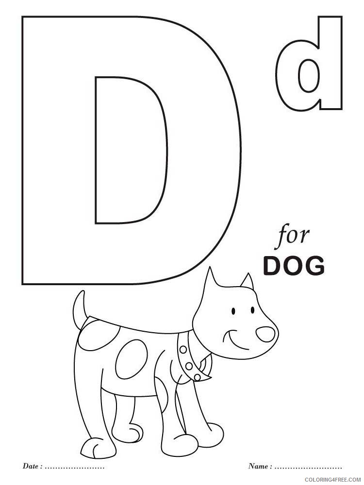 Letter D Coloring Pages Alphabet Educational Letter D of 2 Printable 2020 053 Coloring4free