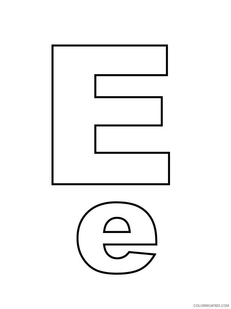 Letter E Coloring Pages Alphabet Educational Letter E of 5 Printable 2020 070 Coloring4free