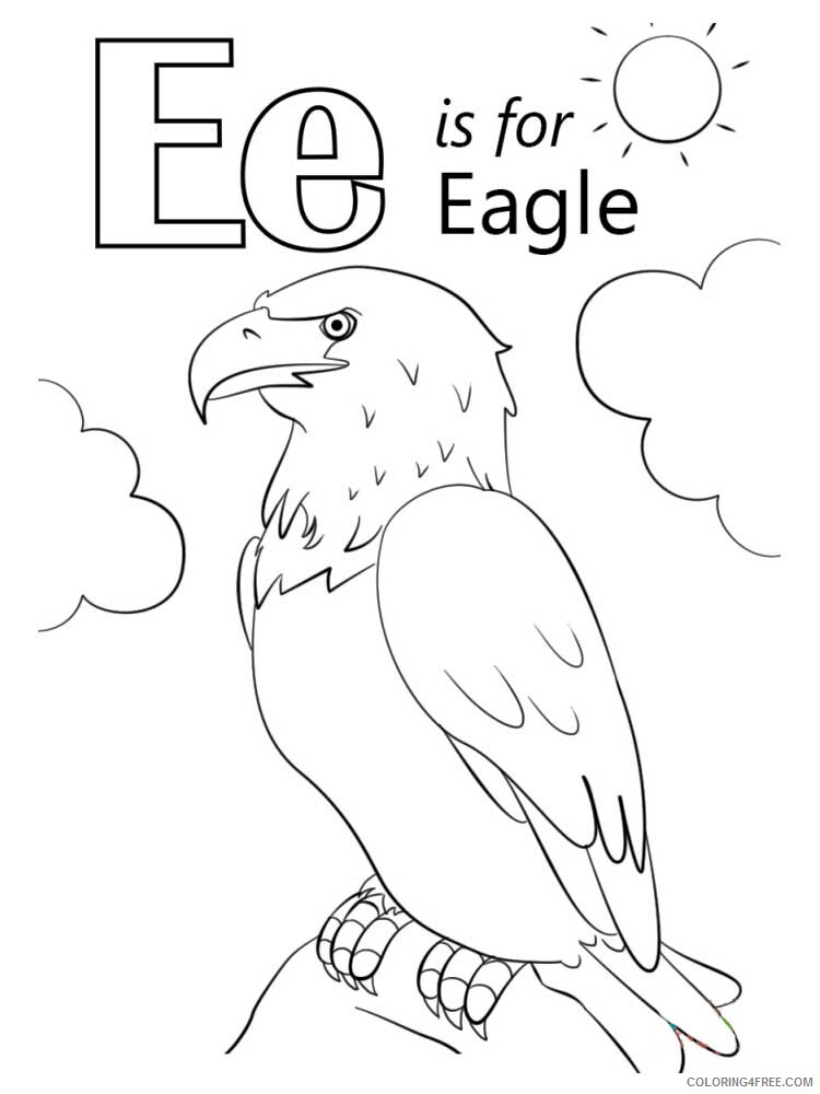 Letter E Coloring Pages Alphabet Educational Letter E of 9 Printable 2020 074 Coloring4free