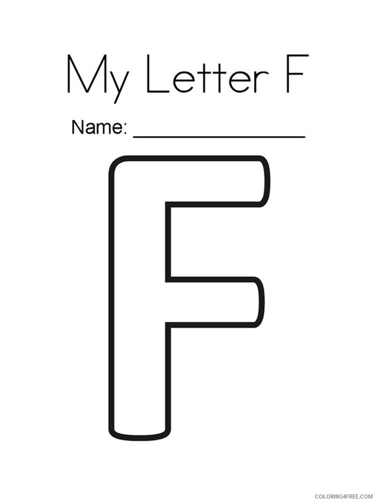Letter F Coloring Pages Alphabet Educational Letter F of 1 Printable 2020 075 Coloring4free