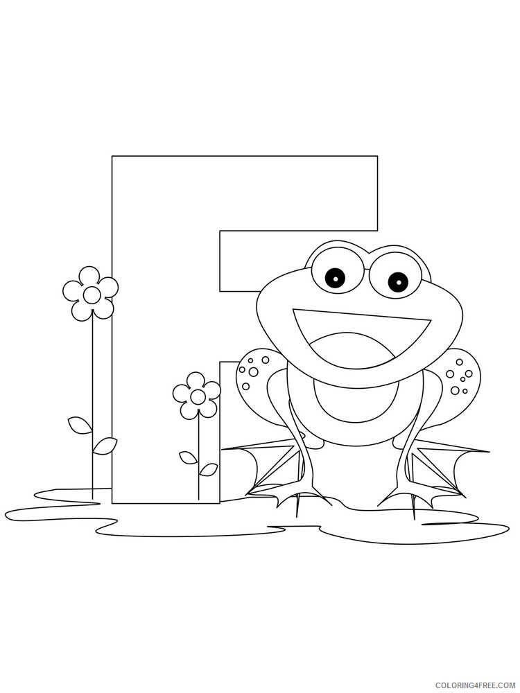 Letter F Coloring Pages Alphabet Educational Letter F of 11 Printable 2020 077 Coloring4free