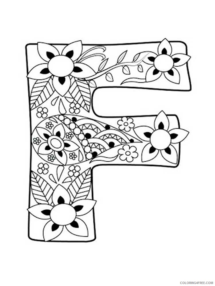 Letter F Coloring Pages Alphabet Educational Letter F of 13 Printable 2020 079 Coloring4free