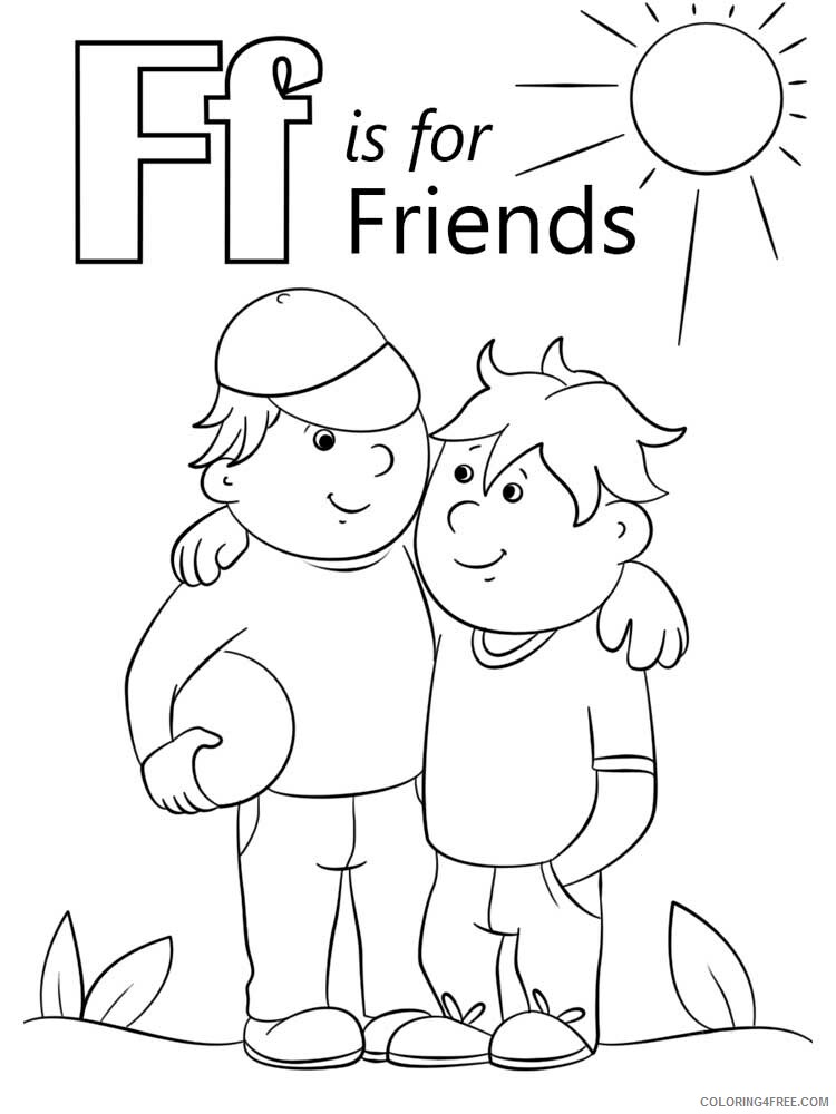Letter F Coloring Pages Alphabet Educational Letter F of 14 Printable 2020 080 Coloring4free