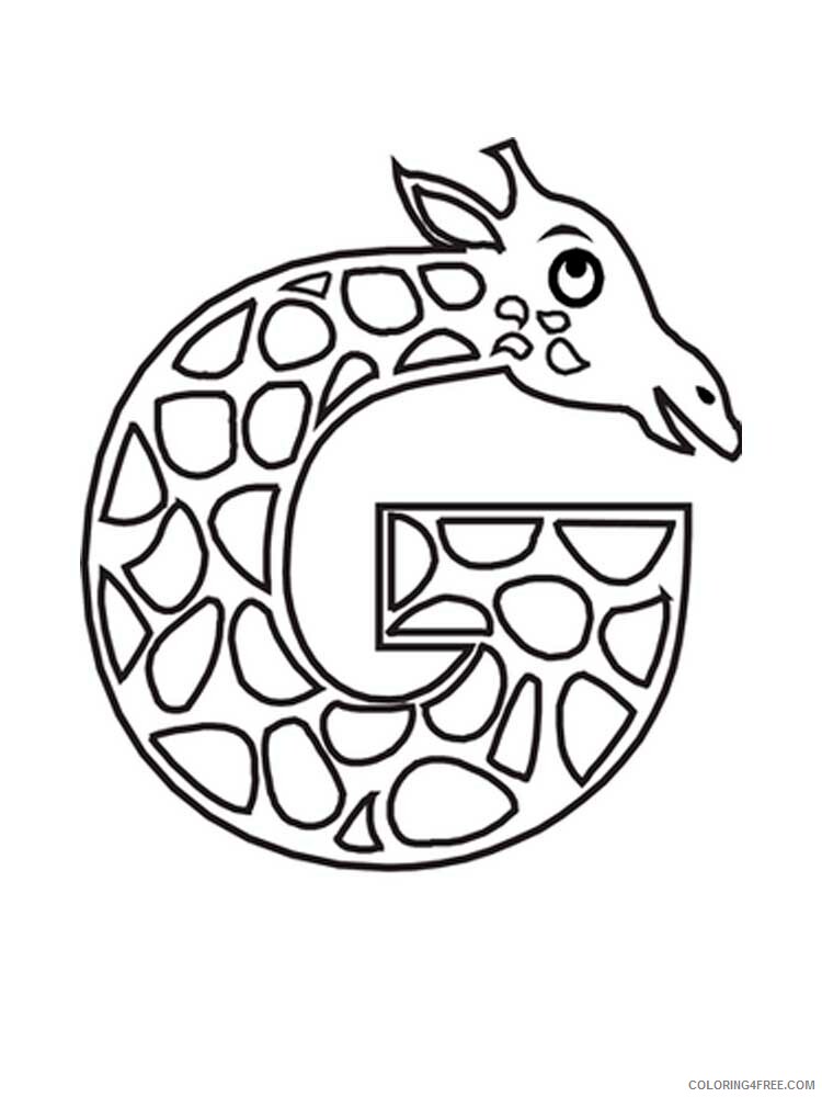 Letter G Coloring Pages Alphabet Educational Letter G of 3 Printable 2020 093 Coloring4free