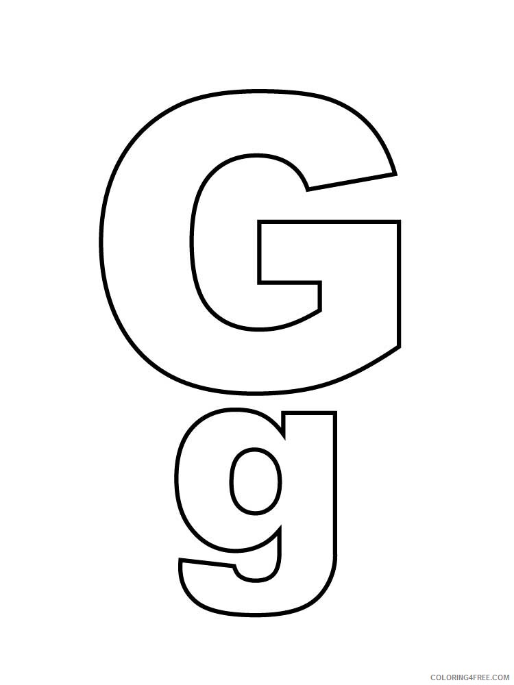 Letter G Coloring Pages Alphabet Educational Letter G of 6 Printable 2020 096 Coloring4free