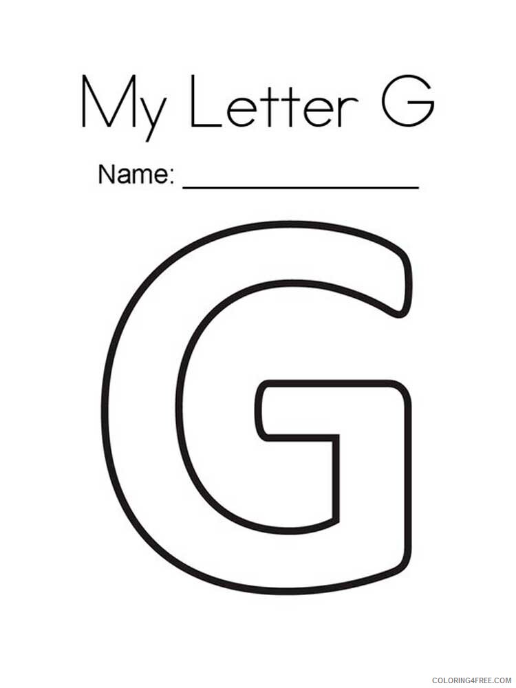 Letter G Coloring Pages Alphabet Educational Letter G of 9 Printable 2020 098 Coloring4free